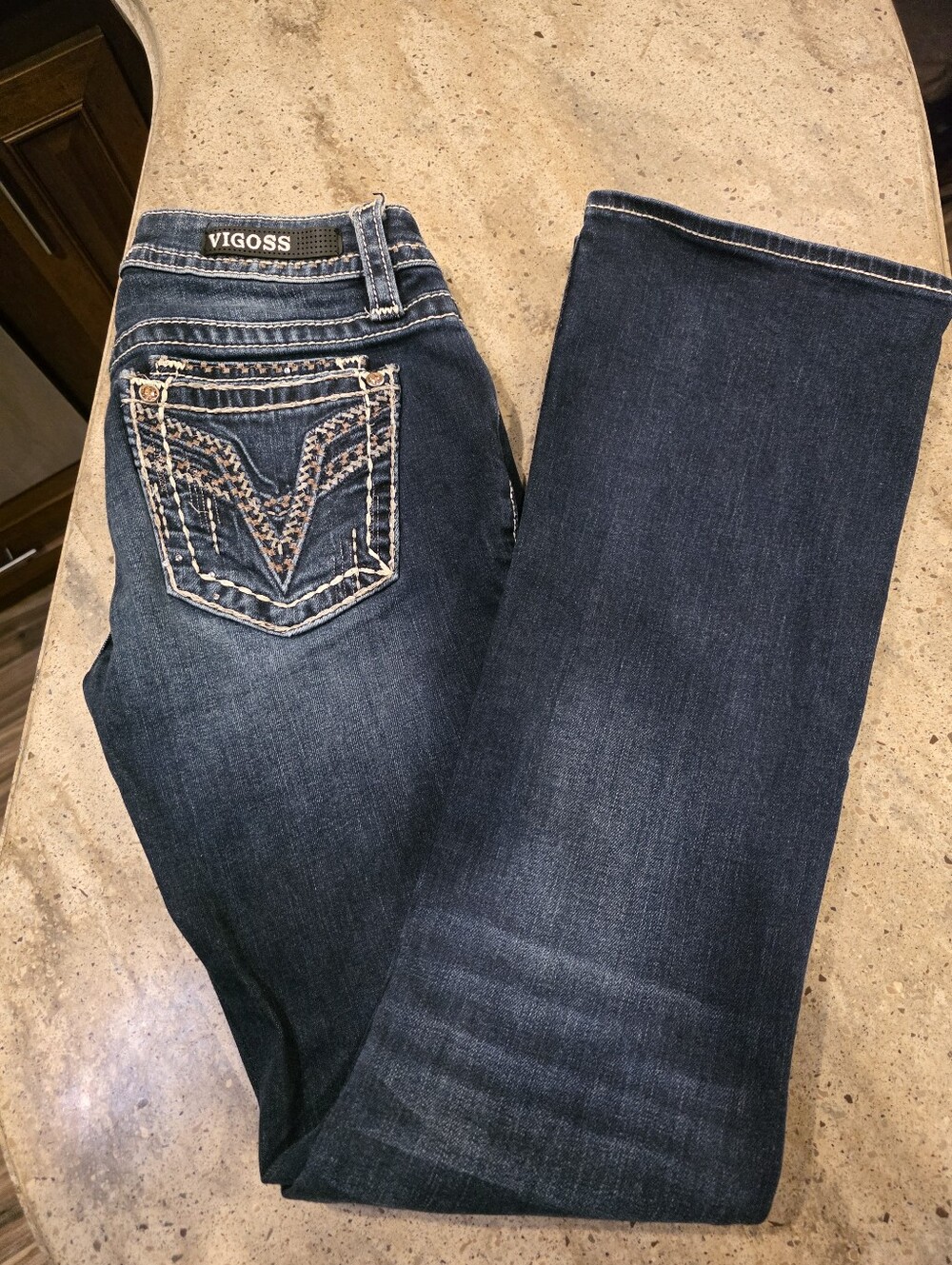 Vigoss Dark Blue Low Rise Women's Jeans 26x32